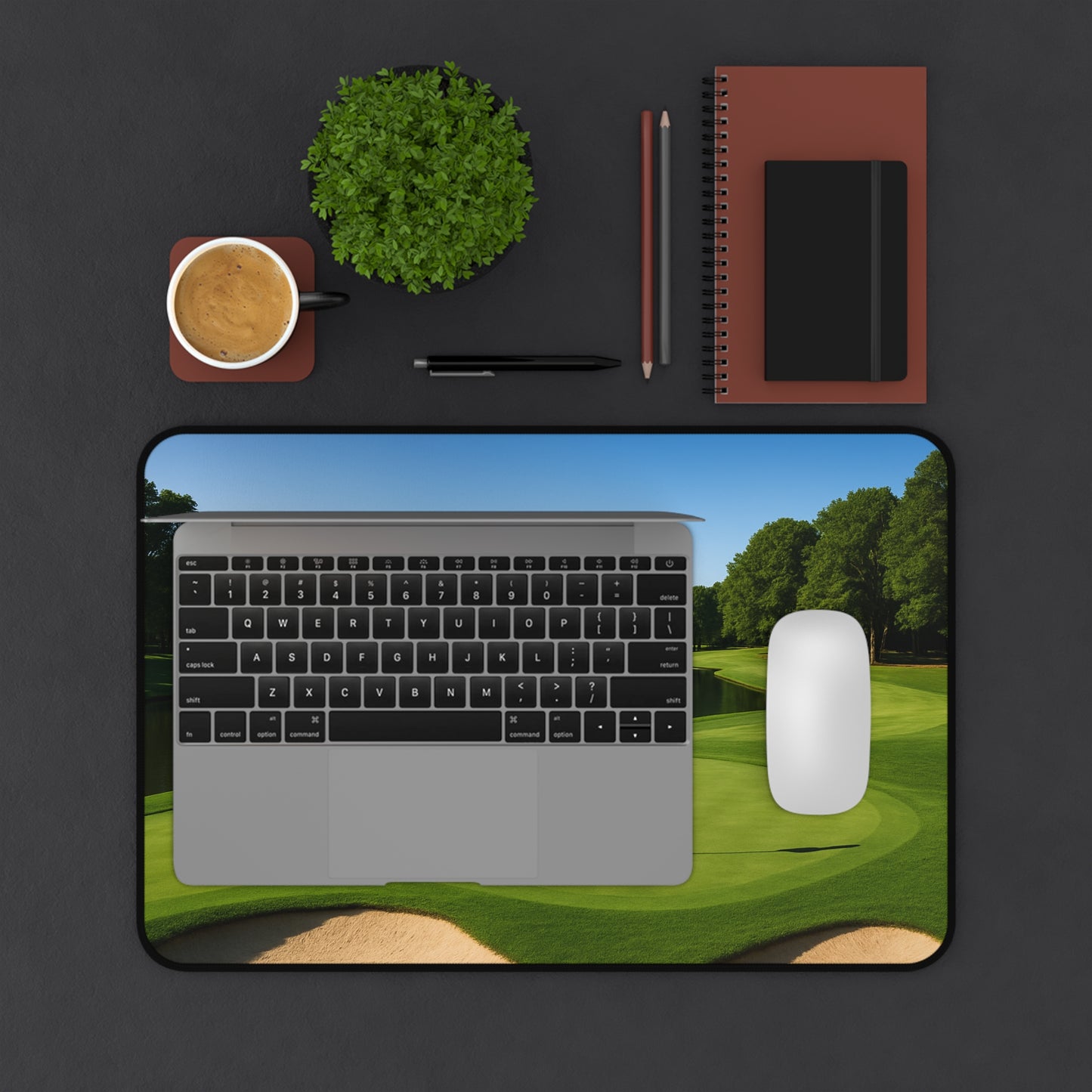 Desk Mat Golf Course Background