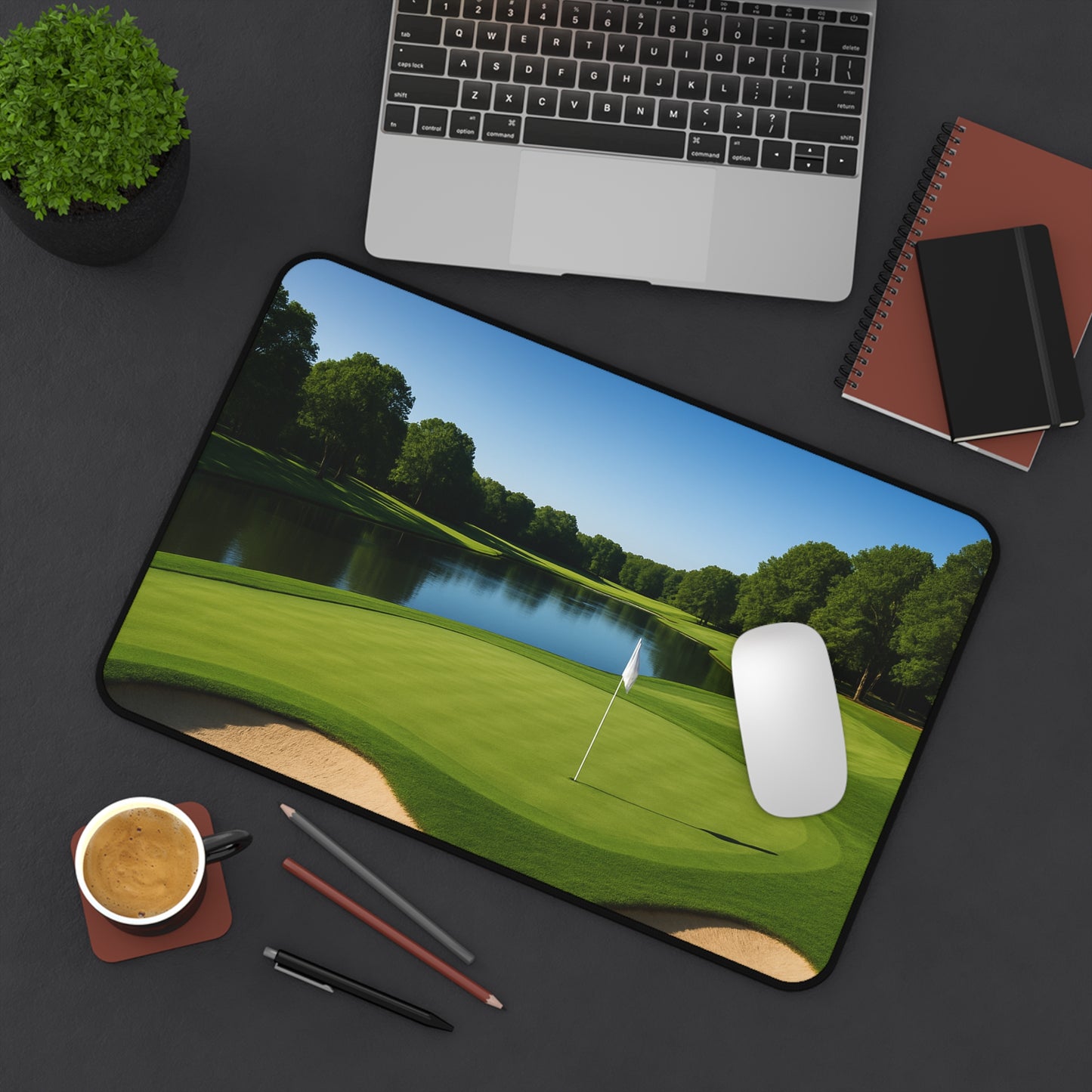 Desk Mat Golf Course Background